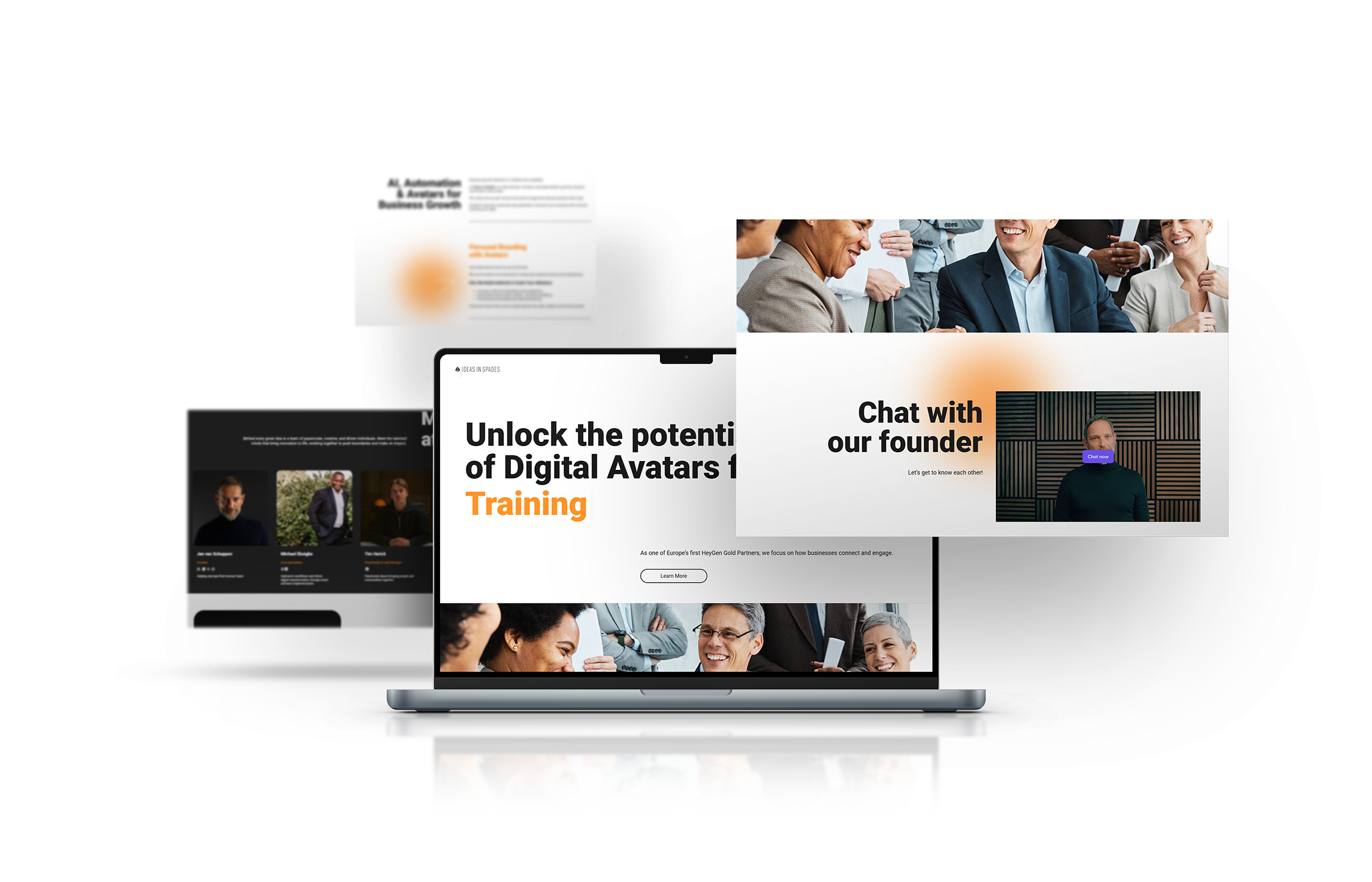ideas in Spades website mockup by Hiraya Design